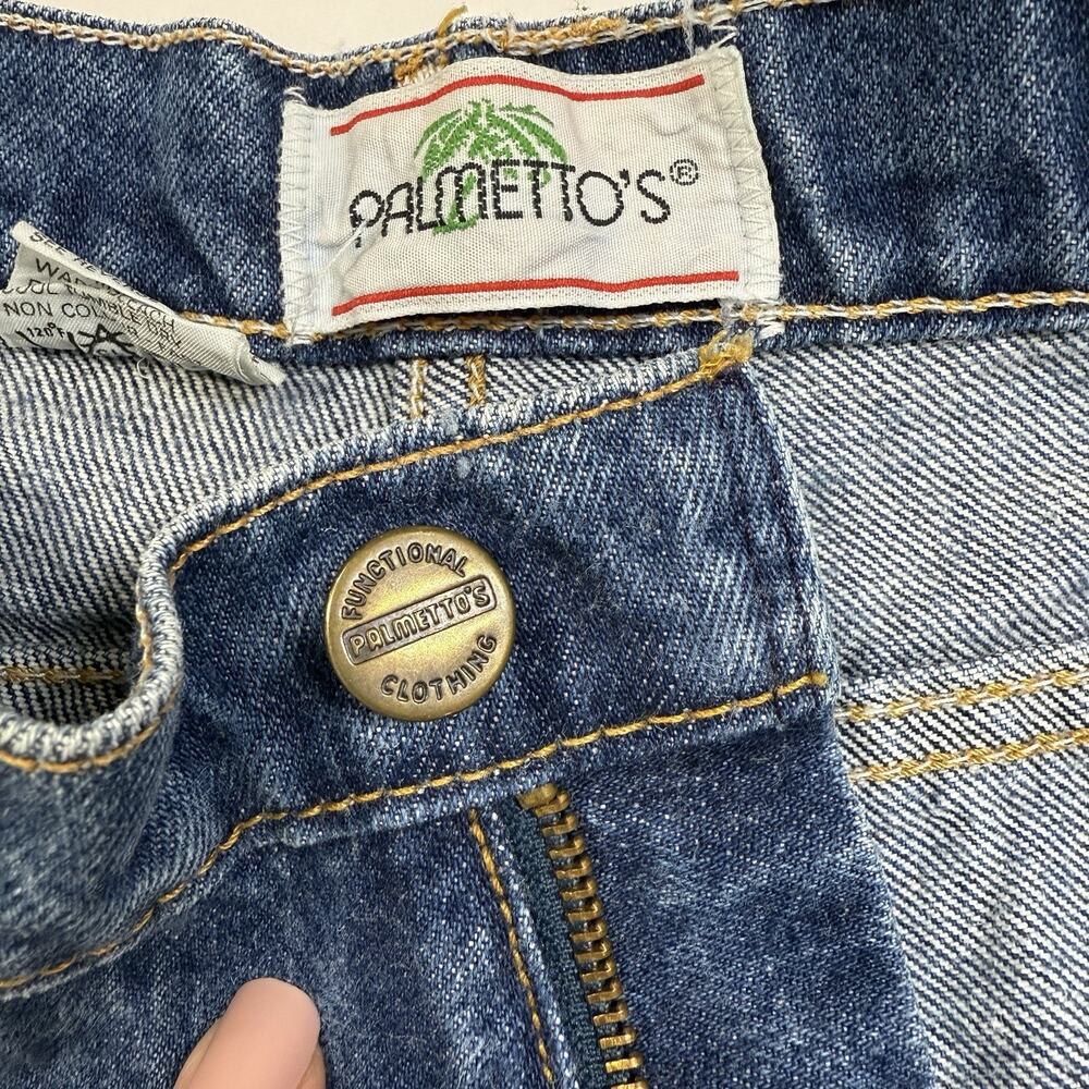Vintage 80s Palmettos Yoked Jeans Size 11 Tapered Leg Bareback Retro Chic Grunge - Picture 8 of 10